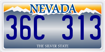 NV license plate 36C313