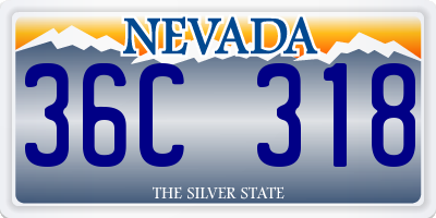 NV license plate 36C318