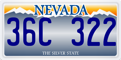 NV license plate 36C322