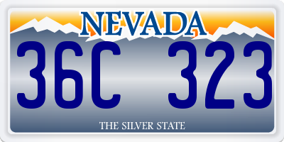 NV license plate 36C323
