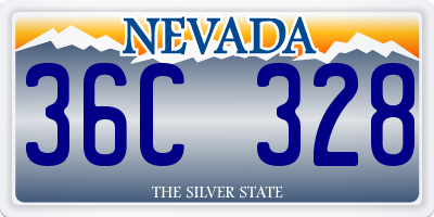 NV license plate 36C328