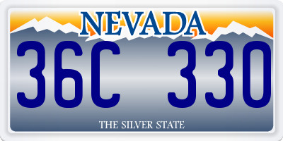 NV license plate 36C330