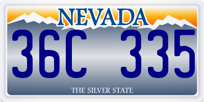 NV license plate 36C335