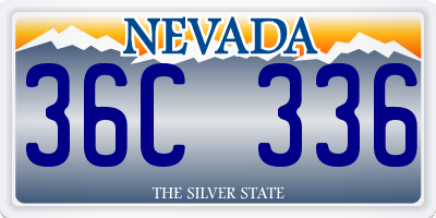 NV license plate 36C336