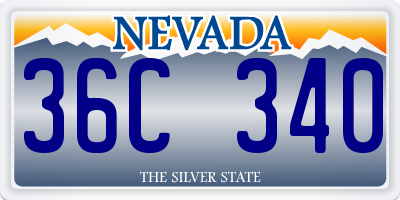NV license plate 36C340