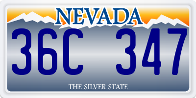 NV license plate 36C347
