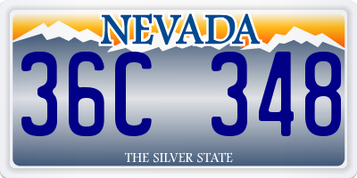 NV license plate 36C348