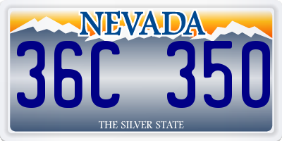 NV license plate 36C350