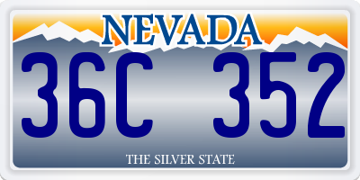 NV license plate 36C352