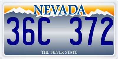 NV license plate 36C372