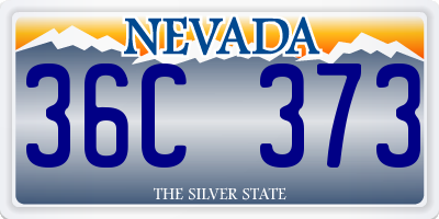 NV license plate 36C373