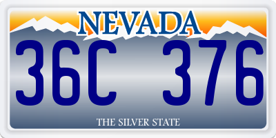 NV license plate 36C376