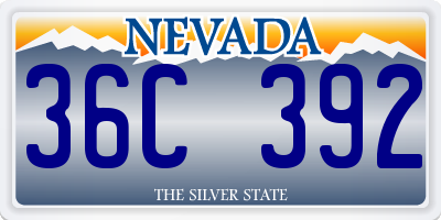 NV license plate 36C392