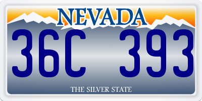 NV license plate 36C393