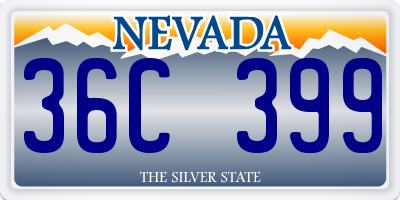 NV license plate 36C399
