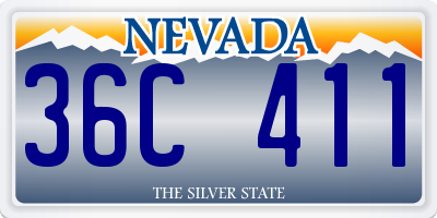 NV license plate 36C411