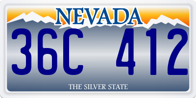 NV license plate 36C412