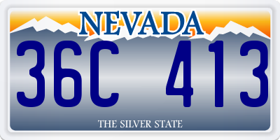 NV license plate 36C413