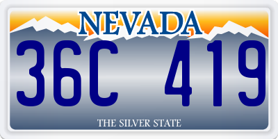 NV license plate 36C419