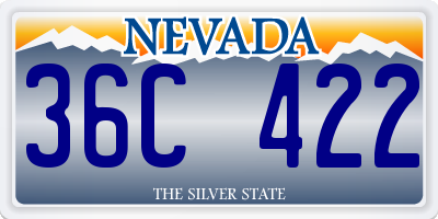 NV license plate 36C422