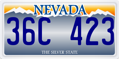 NV license plate 36C423