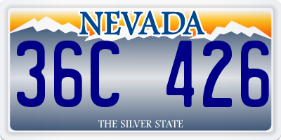 NV license plate 36C426