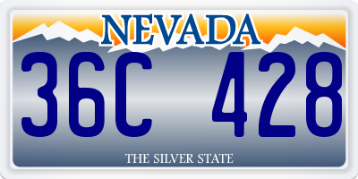 NV license plate 36C428