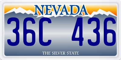 NV license plate 36C436