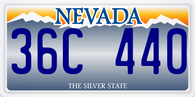 NV license plate 36C440