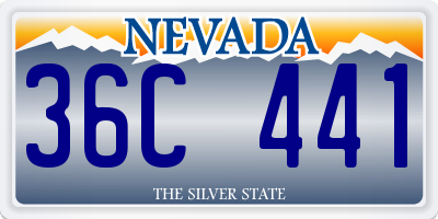 NV license plate 36C441