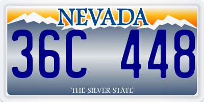 NV license plate 36C448