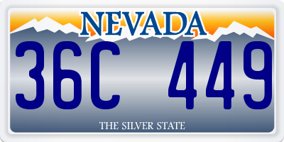 NV license plate 36C449