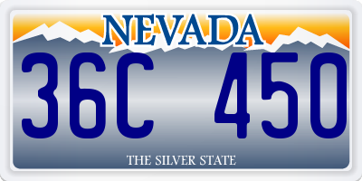 NV license plate 36C450