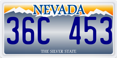 NV license plate 36C453