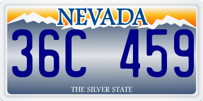 NV license plate 36C459