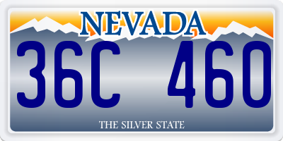 NV license plate 36C460