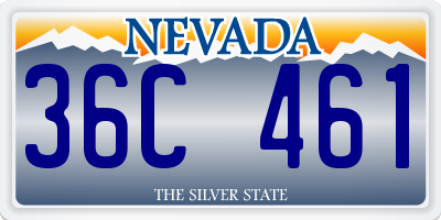 NV license plate 36C461