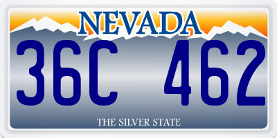 NV license plate 36C462