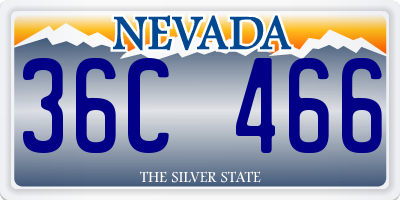 NV license plate 36C466