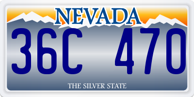 NV license plate 36C470