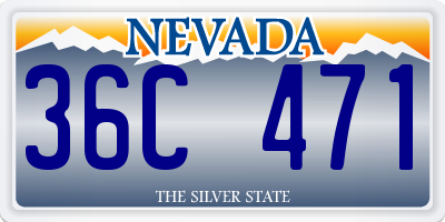 NV license plate 36C471