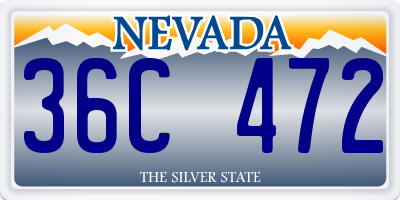 NV license plate 36C472
