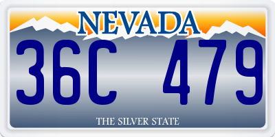 NV license plate 36C479