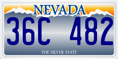 NV license plate 36C482