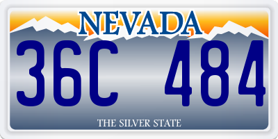 NV license plate 36C484