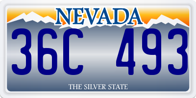 NV license plate 36C493