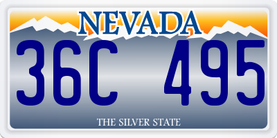 NV license plate 36C495