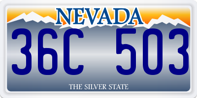 NV license plate 36C503