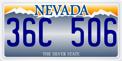 NV license plate 36C506