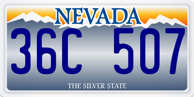 NV license plate 36C507